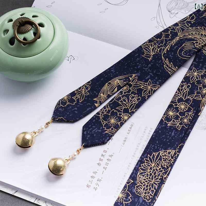 リボン ヘアバンド レディース 中国風 鈴 タッセル 飾り 伝統装飾 パール 髪飾り おしゃれ 古風 コスプレ