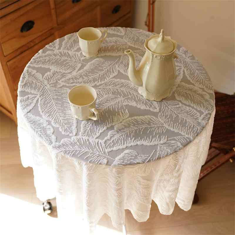 テーブルクロス レース 白 軽量 フレンチ カントリー調 アメリカン 小さめ 花柄 羽 ヨーロピアン シンプル ナチュラル インテリア エレガント カフェ パーティー 正方形 薄手