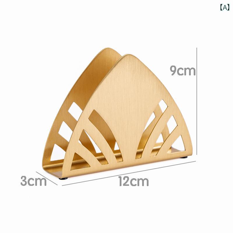 ペーパーナプキン ホルダー 真鍮 リーフ 透かし模様 スタンド 収納 北欧 シンプル おしゃれ 卓上 リビング レストラン カフェ キッチン用品