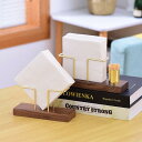 ペーパーナプキン ホルダー 無垢材 ティッシュ 収納 スタンド 北欧 おしゃれ シンプル 卓上 レストラン カフェ キッチン用品 ようじ入れ 三角形
