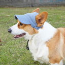 犬 日除け 帽子猫 ペット用品 夏 キャップ バケットハット 耳だし 脱げにくい 日焼け防止 紐 調節可 散歩 アウトドア かわいい 大きいサイズ コーデュロイ...