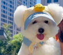 犬 日除け 帽子 ペット用品 夏 セット キャップ ハーネス リード 耳 だし 脱げにくい 日焼け防止 散歩 水遊び かわいい ヒヨコ チェック