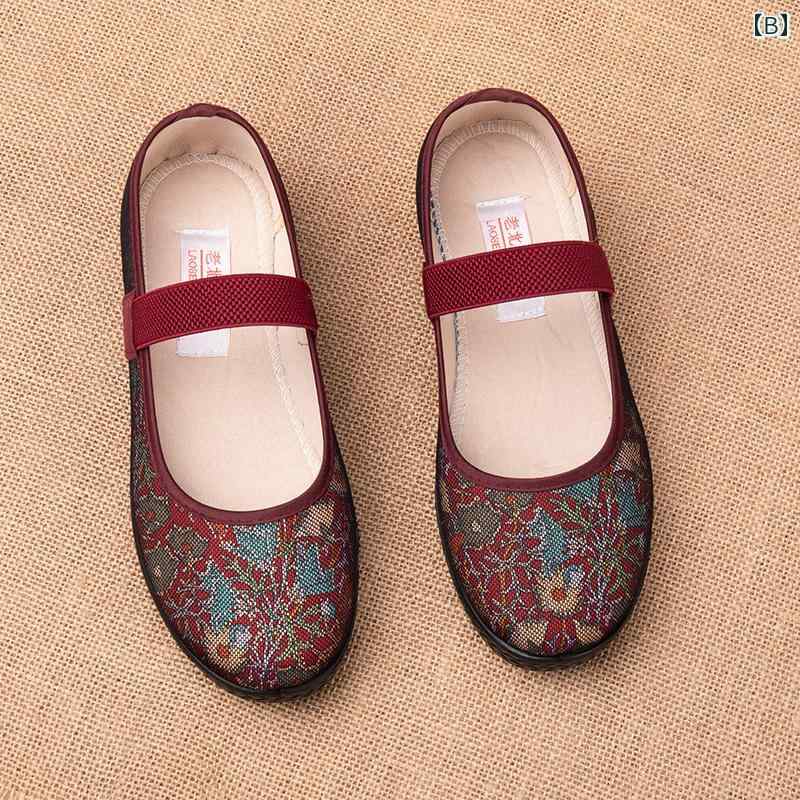 シューズ レディース おしゃれ 歩きやすい 春夏 滑り止め 幅広 甲高 フラットシューズ 刺繍 花柄 レトロ 大きいサイズ シニア frontop-13045107 フロントップ楽天市場店 サンプル画像3