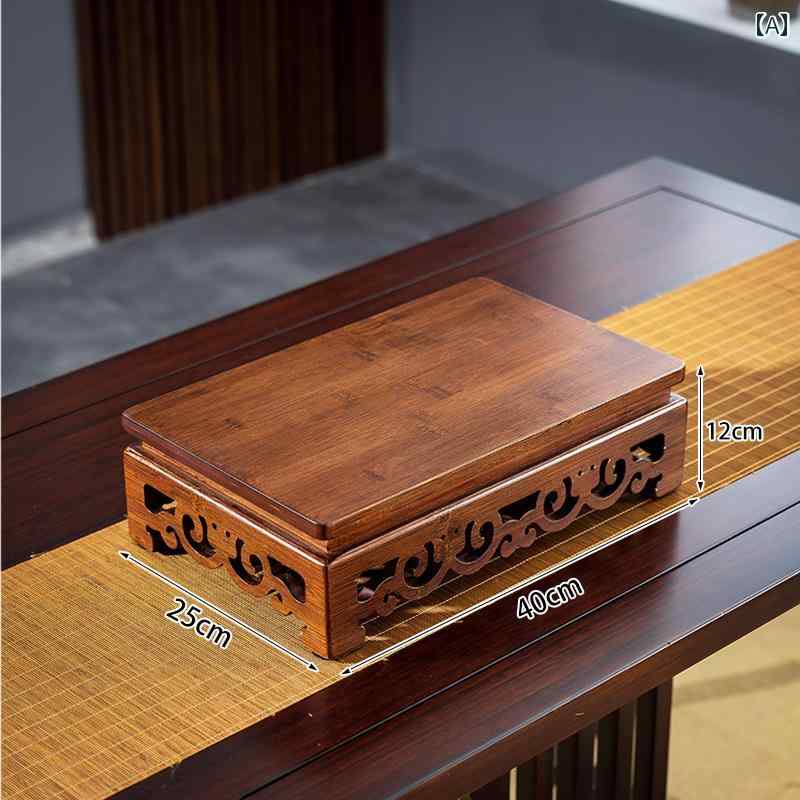 仏壇 台座 木 神棚 祭壇 仏具 供養 小さい 置き型 チャイナ風 彫刻 シンプル 上品 クルミ色 スクエア 家庭用 花 供物 装飾 おしゃれ