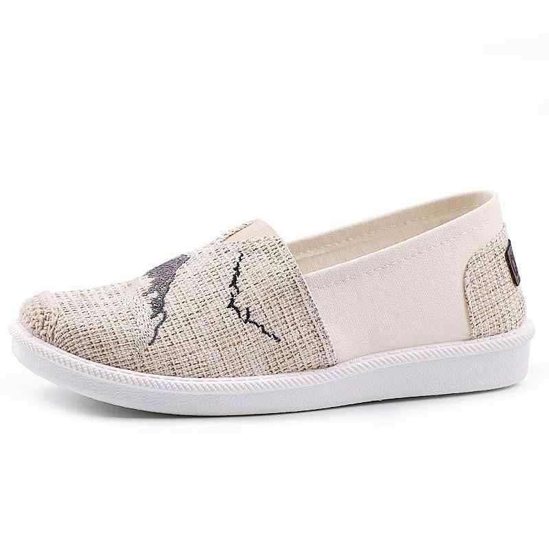 スリッポン レディース おしゃれ 歩きやすい 中国風 山水柄 刺繍 通気性性 ソフトソール フラットシュ..