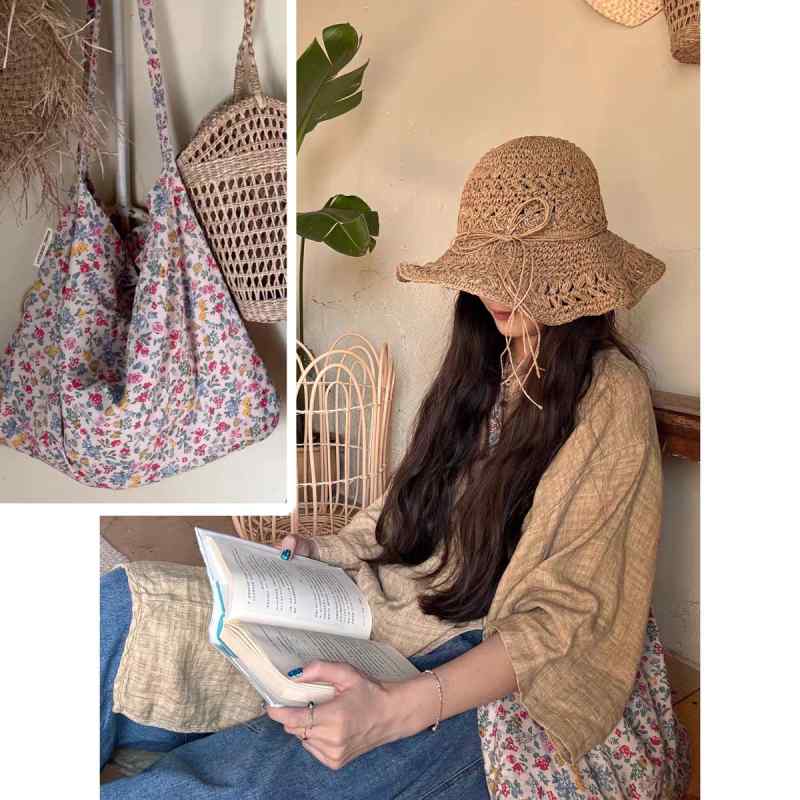 ショルダーバッグ レディース かわいい ガーリー 大人 春 花柄 柔らかい 普段使い レジャー 大容量 トート エコ キャンバス 旅行
