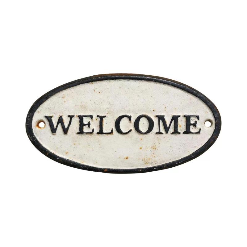 ドアプレート ヨーロピアン ヴィンテージ風 楕円形 玄関 入口 カフェ 美容室 店舗 ウォールデコレーシ..