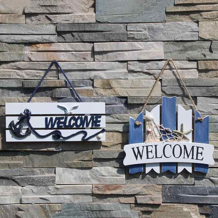 ドアプレート 木製 地中海風 ウェスカム サイン 立体 中国語 トイレ 家庭 玄関 カフェ 美容室 飲食店 ..