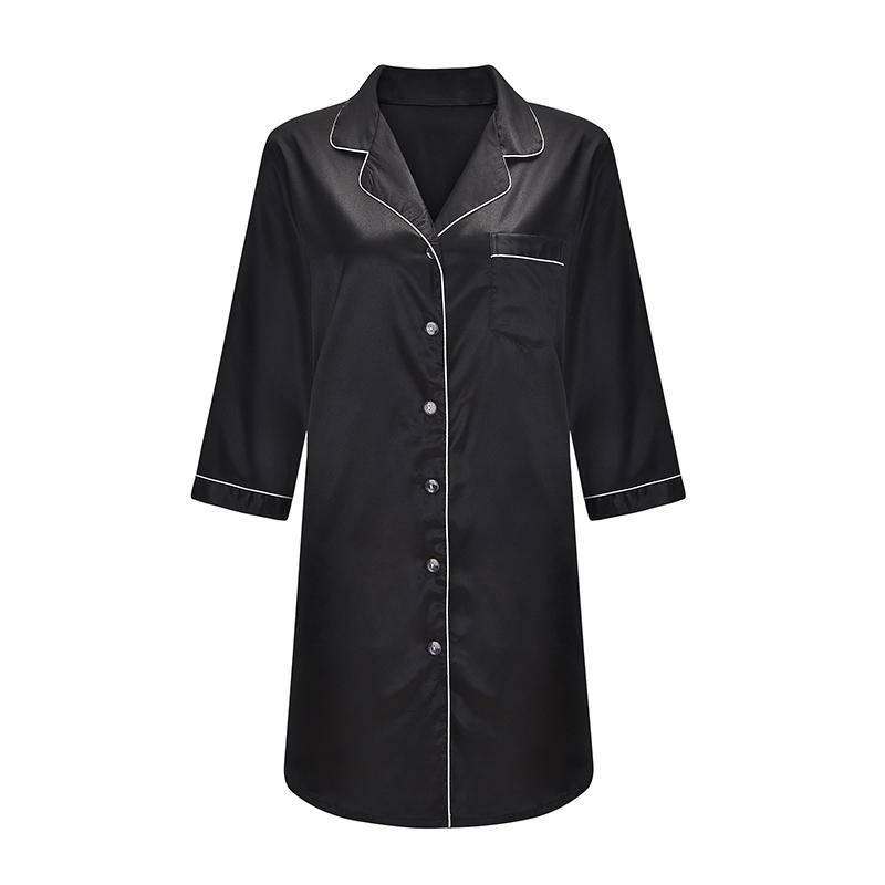 シャツワンピース レディース おしゃれ 春夏 セクシー 前開き 薄手 ルームウェア ナイトウェア 男性風 ..