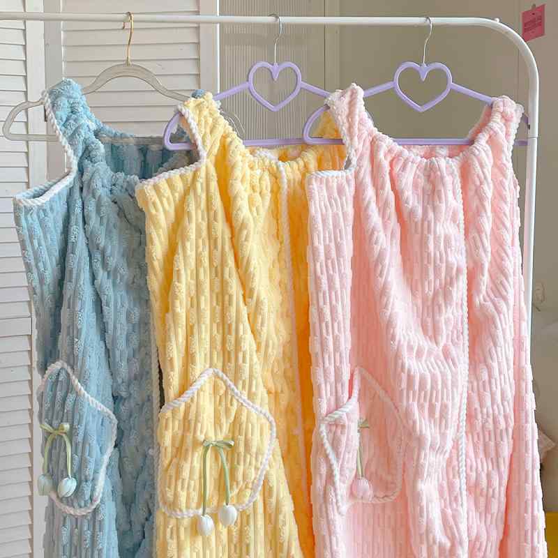 バスローブ レディース おしゃれ 快適 着るタイプ 速乾 吸水 全身 体 大人 可愛い バスタオル ワンピース風