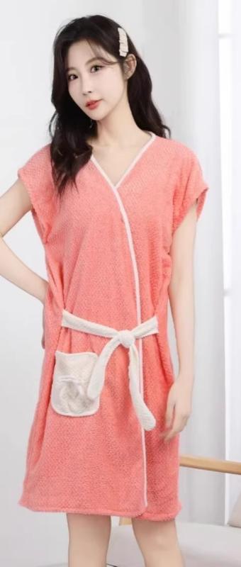 バスローブ レディース おしゃれ 快適 吸水 速乾 吊り紐 大人 家庭用 美容院 ソフトタッチ 抜け毛防止