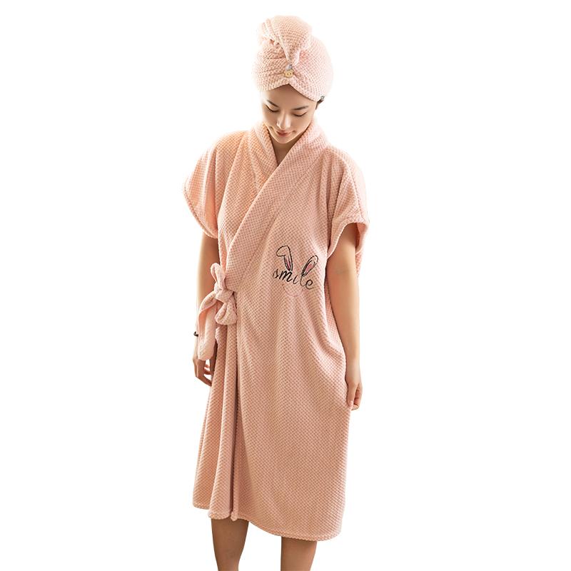 バスローブ レディース おしゃれ 快適 吸水 式 大人 洗濯 バスローブ バスローブ タオル ワンピース風 裹巾 バスローブ式 バスカート