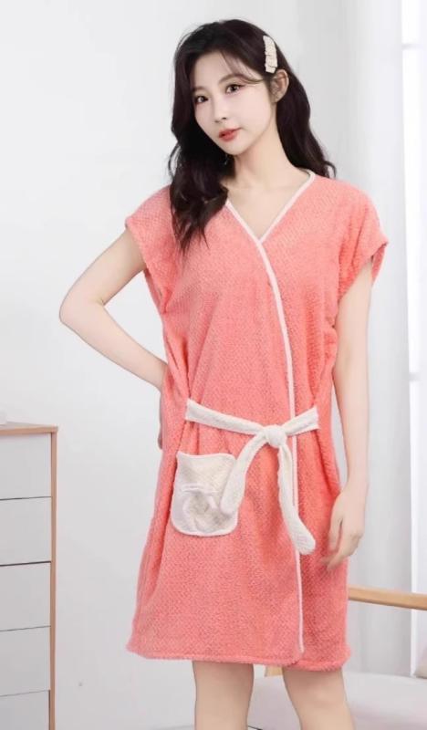 バスラップ レディース おしゃれ 快適 吸水 速乾 タオル生地 吊り下げ ストラップ 簡単着脱 美容院 家庭用 抜け毛防止