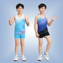 陸上 ユニフォーム 上下 セットアップ メンズ レディース キッズ 大きいサイズ タンクトップ 短パン ノースリーブ メッシュ 通気 吸汗 速乾 柔らかい 競技 トレーニング スポーツウェア 短距離 マラソン ランニング 部活 練習 赤 黒 水色