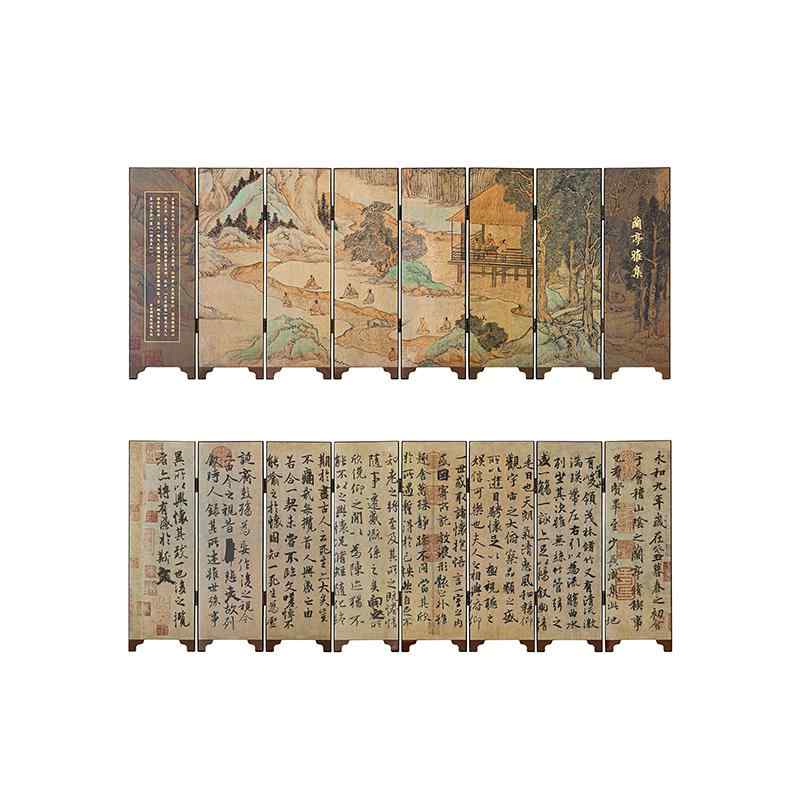 インテリア 置物 小さい 屏風 レトロ 中国風 風景 絵画 卓上 ディスプレイ スクリーン リビング 玄関 ..