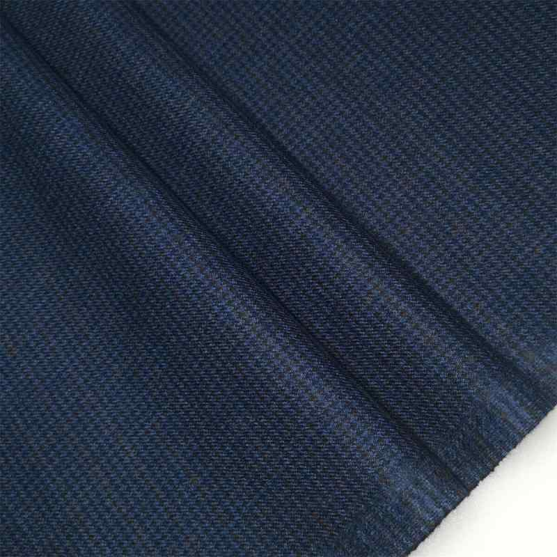 ツイード 生地 スカート パンツ ジャケット シンプル ハンドメイド 青 千鳥格子柄 チェック チェック ..