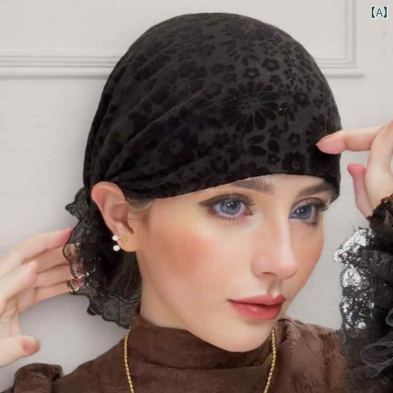 帽子 レディース おしゃれ レース インナー キャップ ヘッドカバー ヘアカバー ムスリム風 普段使い 万能