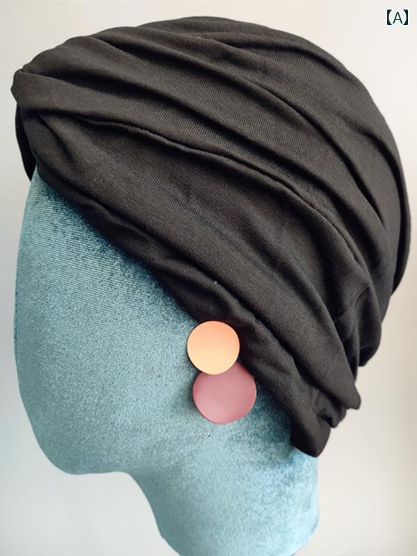 ターバン レディース おしゃれ 綿 通気性性 交差 全頭 包み込み 暖かい 脱毛症 産後帽 弾力性 大きめ レトロ 民族風