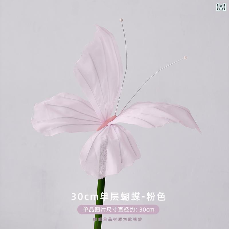 壁飾り インテリア 大きい 蝶 手もみ 紙 立体 デコレーション アクセサリー オブジェ おしゃれ カントリー調 写真撮影 小道具 ピンク 紫 グラデーション