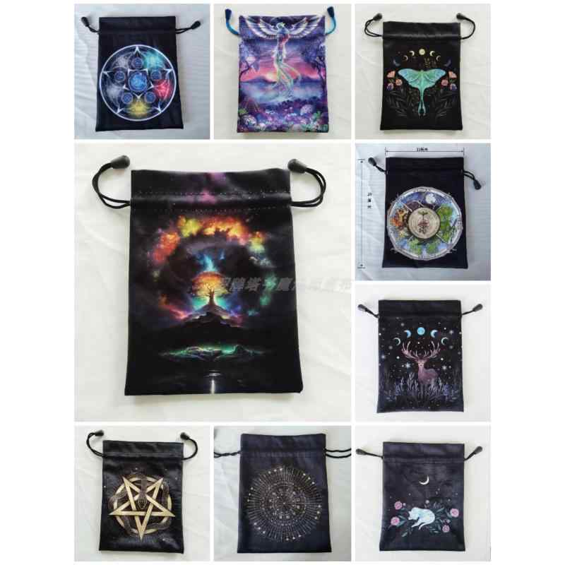 タロットカード ポーチ 柔らかい 厚手 スエード バッグ 収納 袋 巾着 クロス 布 小物入れ アクセサリー..
