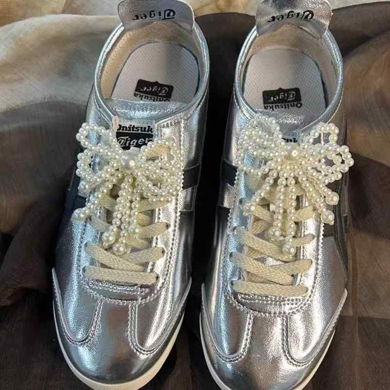 シューズアクセサリー 多層 パール リボン デコレーション 洞洞靴 装飾 靴飾り 可愛い シューズチャーム レディース 靴用