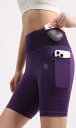 ショートパンツ メンズ おしゃれ レディース 紫 ポケット 圧縮 スマホ収納 弾力性 ヨガ フィットネス ジョギング 吸湿速乾 スポーツ タイト