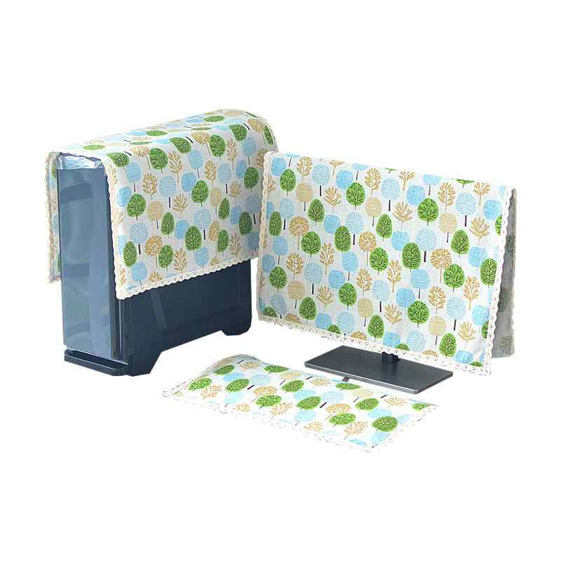 パソコン ディスプレイ キーボード 本体 カバー 保護カバー 防塵カバー 麻