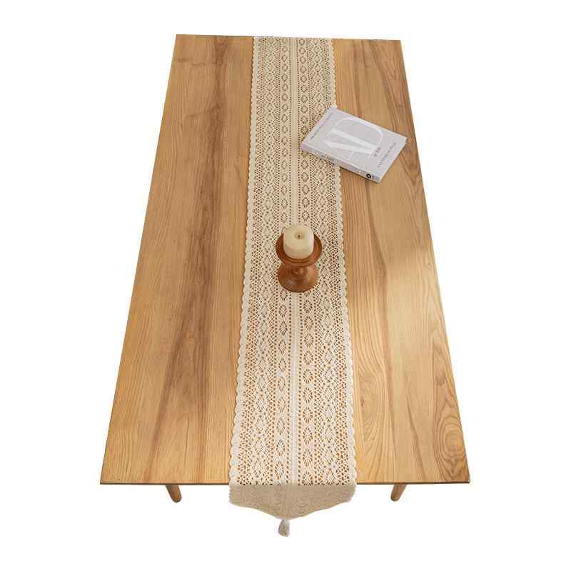 テーブルランナー レース 綿 かぎ針編み タッセル ロング ソフト インテリア ダイニング リビング キャビネット 装飾 パーティー アメリカン カントリー レトロ ストライプ 蝶