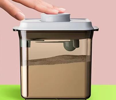 保存容器 プラスチック製 四角形 キャニスター 重ねられる キッチン用品 防湿 防虫 密封 収納 ケース ..