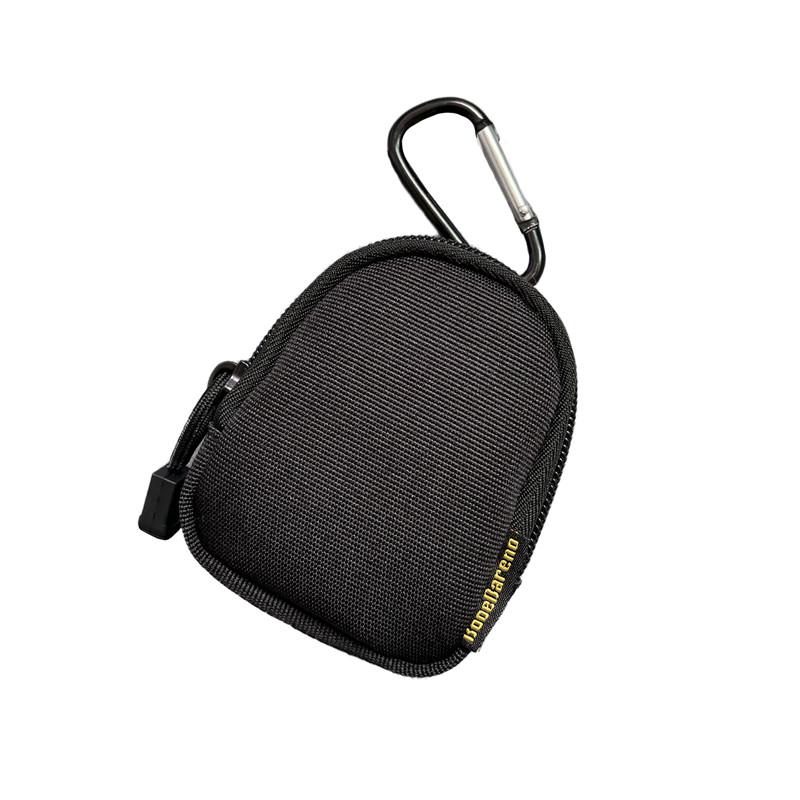 ポーチ メンズ レディース おしゃれ 小物収納 コンパクト カラビナ 黒 多機能 アウトドア ミニサイズ 旅行 イヤホンケース 鍵入れ カード収納