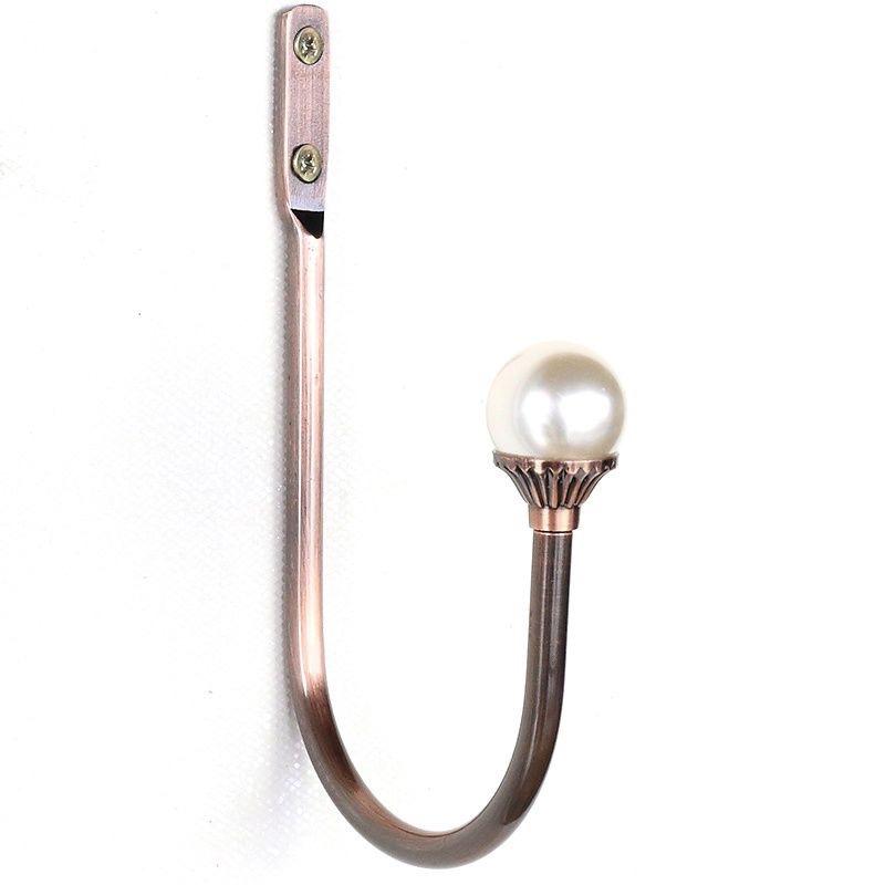 カーテンホルダー おしゃれ インテリア パール U型 ウォールフック 取付簡単 アイアン 北欧風 モダン ..