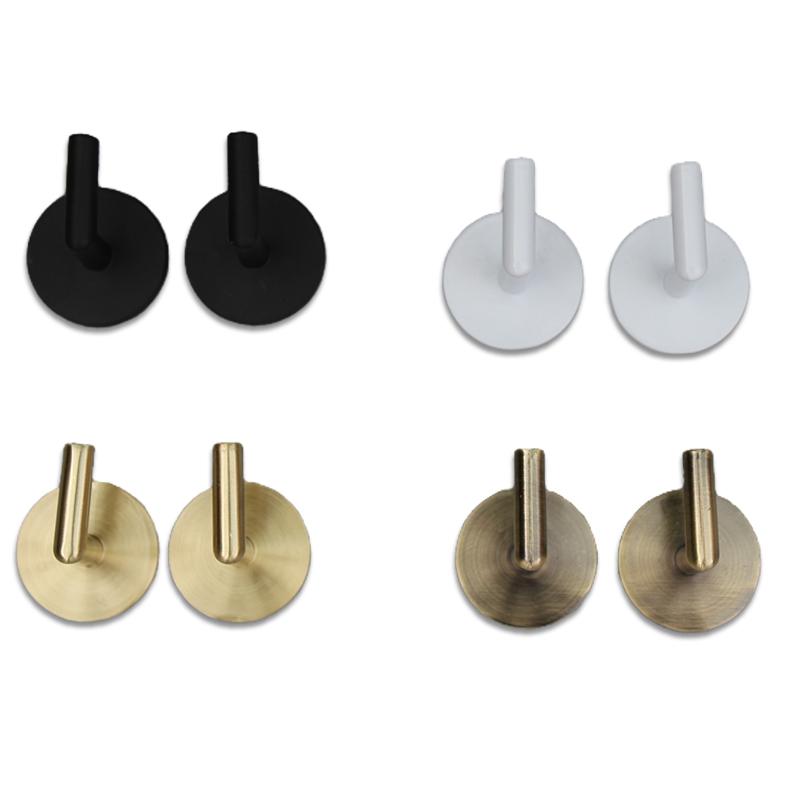 カーテンホルダー おしゃれ インテリア フック 壁掛け 小直角 ノンホール 黄銅色 北欧風 モダン 軽量 壁面取付 式 シンプル