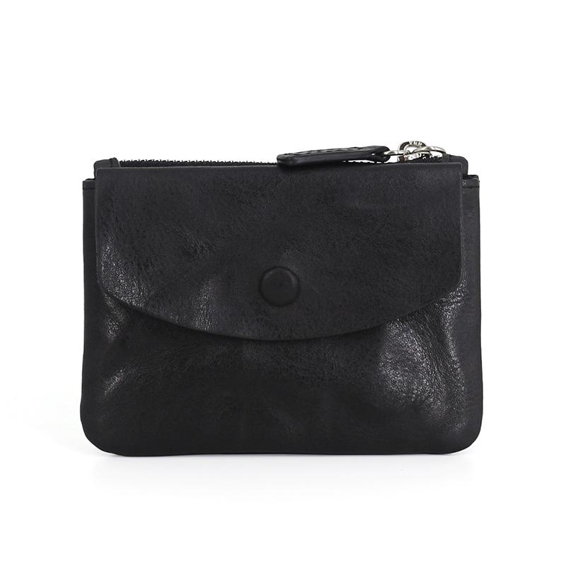 ネックウォレット 財布 メンズ レディース おしゃれ 革 シワ加工 首掛け ショルダー コインケース カードケース ジッパー 鍵収納 韓国 シンプル