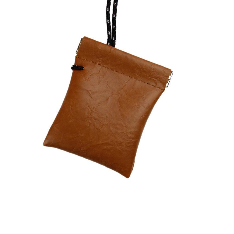 キーケース ネックストラップ 韓国 ヴィンテージ風 小物収納 PUレザー 多機能 カード入れ イヤホン収納 ミニ財布 レディース おしゃれ メンズ