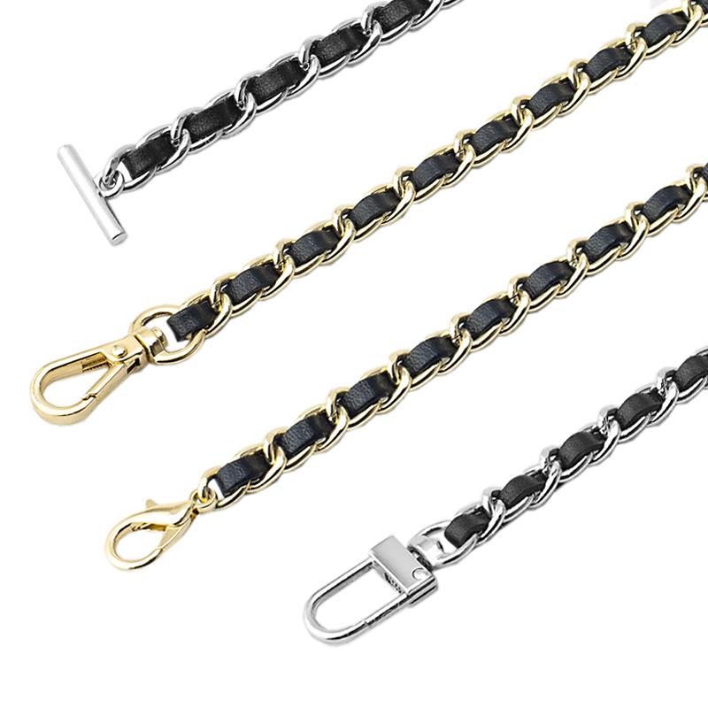 ショルダーストラップ おしゃれ レディース チェーン ゴールド 細め 7mm スクエア 編み込み 斜め掛け ..