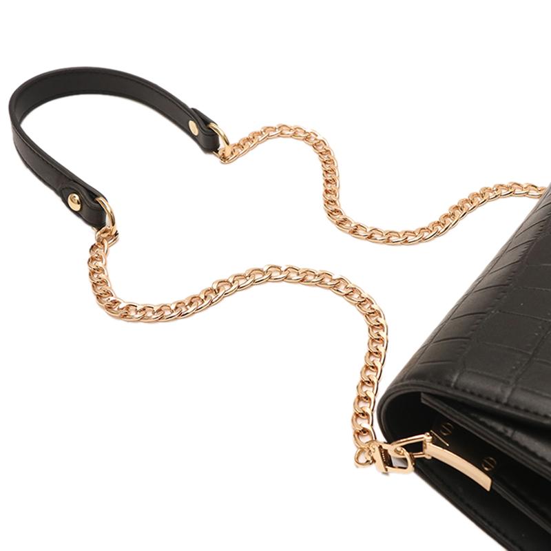 ショルダーバッグ チェーンストラップ おしゃれ 単品 金属製 肩掛け 斜め掛け 交換用 後付け 肩パッド付 バックパック用 アクセサリー