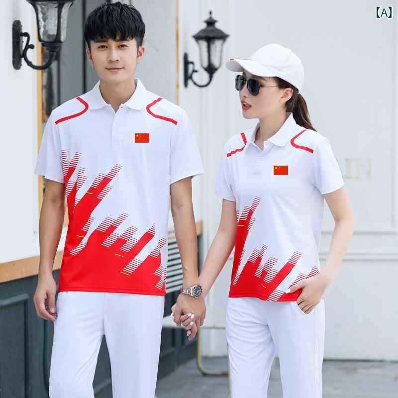 ポロシャツ メンズ レディース 半袖 スポーツ ユニフォーム ペア 白 レッド 競技 審判 夏 おしゃれ 快適 練習 ウェア