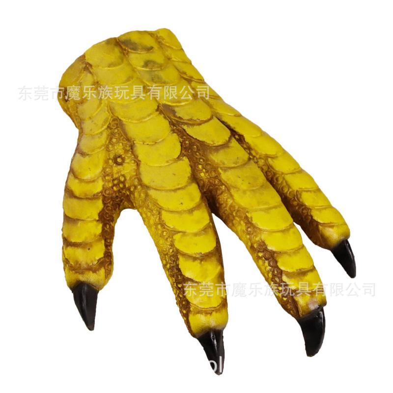 コスプレ ラテックス 鷹の爪 手袋 クローグローブ ハロウィン パフォーマンス 舞台 お化け屋敷 学園祭 仮装 撮影 小道具 小物 個性的 かっこいい 黄