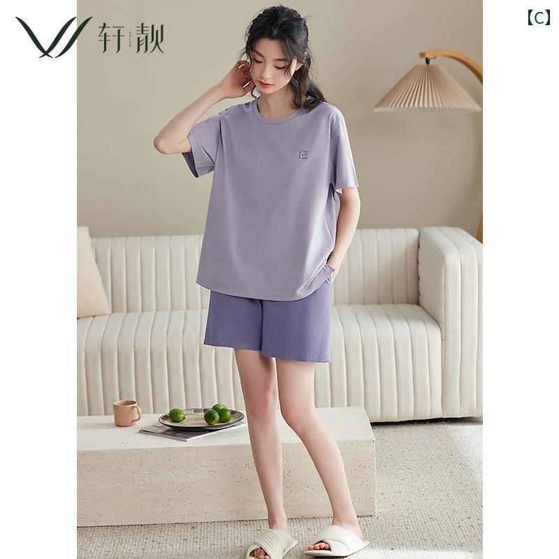 パジャマ レディース メンズ おしゃれ 快適 夏 綿 半袖 ショートパンツ 大きいサイズ 薄手 柔らかい 通気性 ペアルック カジュアル ルームウェア