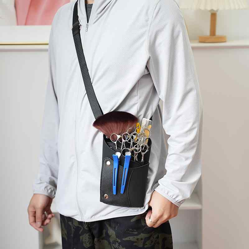 ハサミ収納 カバー ペットトリマー バッグ 美容師 ツール 理髪 ウエスト 調節 ショルダー フック シン..