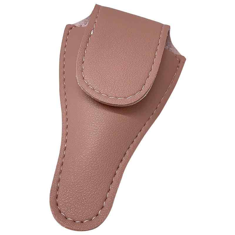 ハサミ収納 カバー シンプル 角質 甘皮 ネイル おしゃれ ツール 先端 保護 PUレザー サロン ボタン ク..