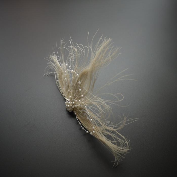 ヘアアクセサリー レディース 孔雀 羽根 ヘッドドレス 発表会 結婚式 パーティー 高貴 上品 レトロ ヴィンテージ風 おしゃれ フォーマル