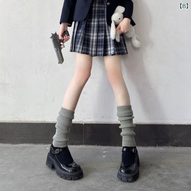 ソックス 女の子 キッズ 子供 おしゃれ ロリータ ミディ丈 厚手 秋冬 暖かい 防寒 ...