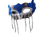 ベネチアン マスカレード マスク 仮面 青 シルバー ハーェイス 仮装 ハロウィン コスプレ 舞踏会 パーティー デコレーション きらきら 目元装飾 演出 イベント 華やか