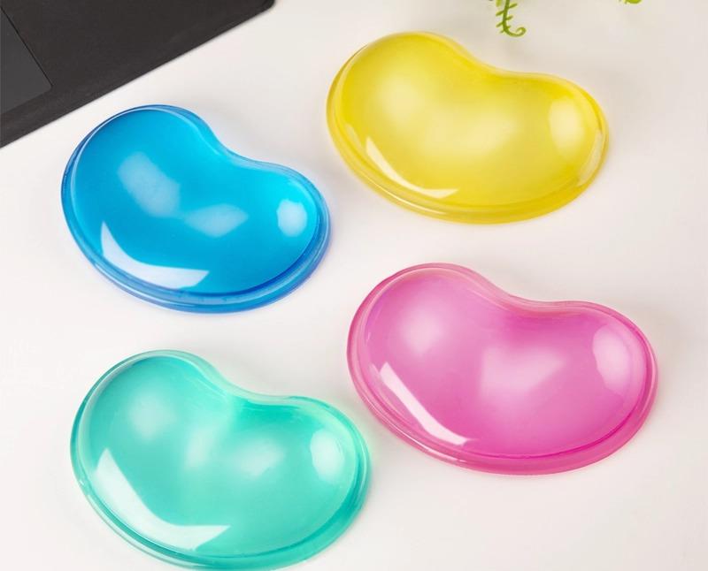 マウスパッド 手首 クッション ハート シンプル かわいい 女の子 シリコン オフィス サポート 青 緑 ピンク カエル 犬 柔らかい 快適 便利