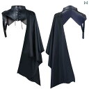 ケープ メンズ レディース ヴィンテージ風 中世風 ハロウィン コスプレ 黒 ダークナイト 魔法使い 吸血鬼 欧州風 デビル 仮装 イベント 衣装 ショール