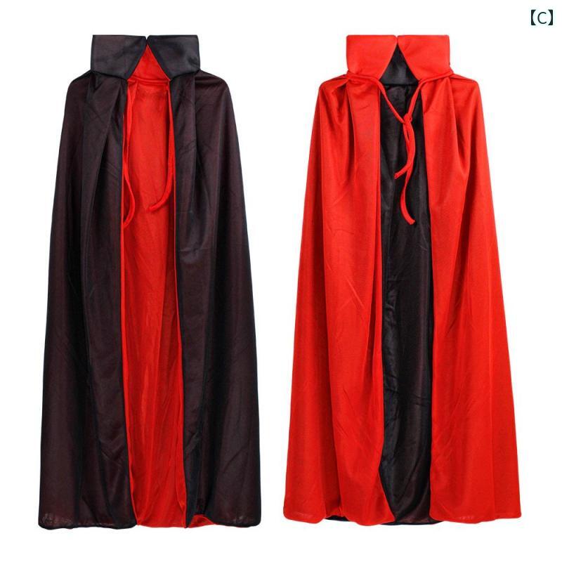 マント 大人 子供 ハロウィン コスプレ 衣装 吸血鬼 魔法使い 死神 仮装 演出 黒 赤 パーティー イベント クラシック