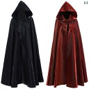 ケープ メンズ レディース ロング フード 光沢 中世風 パーティー 仮装 ハロウィン コスプレ マント