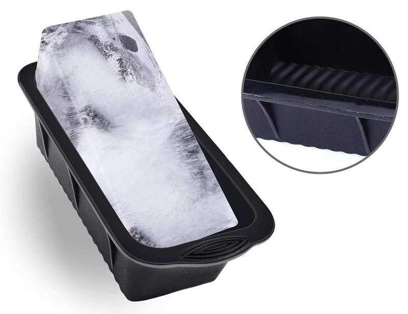 製氷皿 シリコン 大きめ ロング キューブ型 取り出しやすい お手入れ簡単 家庭 キッチン 冷凍保存 水風呂 収納ボックス シンプル 黒 クリア