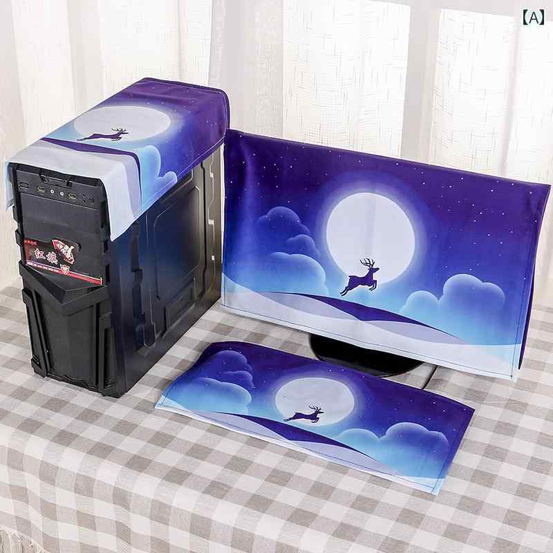 パソコンカバー おしゃれ 可愛い シンプル デスクトップ用 防塵 保護カバー おしゃれ キーボード モニター 主機カバー おしゃれ